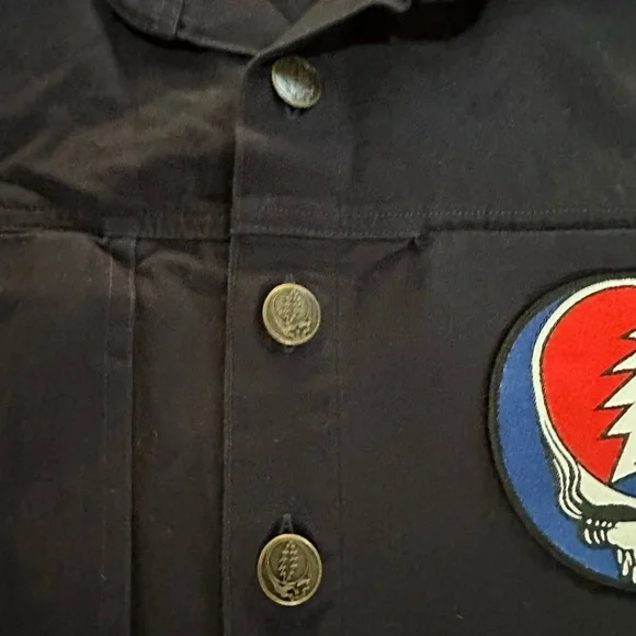 Grateful Dead Dark Blue Men's Jacket with Iconic Emblem